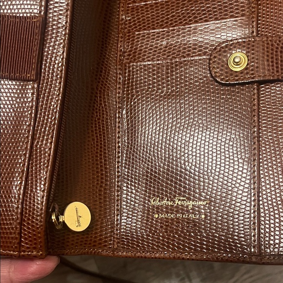 SOLD Two way pre-loved Salvatore Ferragamo Brown Leather with matching Wallet - Picture 15 of 16